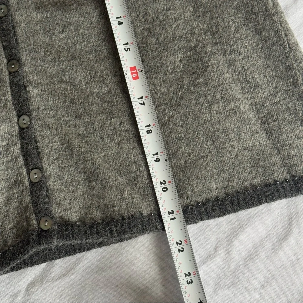 Jillian Jones Wool Cardigan Size S‎ Angora Fair Isle Nordic 90s Knit Cabin